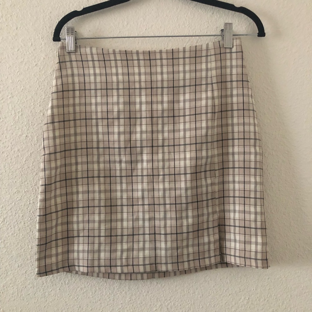 Cream flannel skirt fits medium